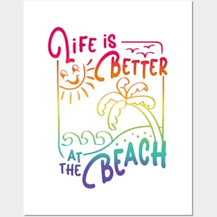 Life Is Better At The Beach Funny Summer Lover Posters and Art